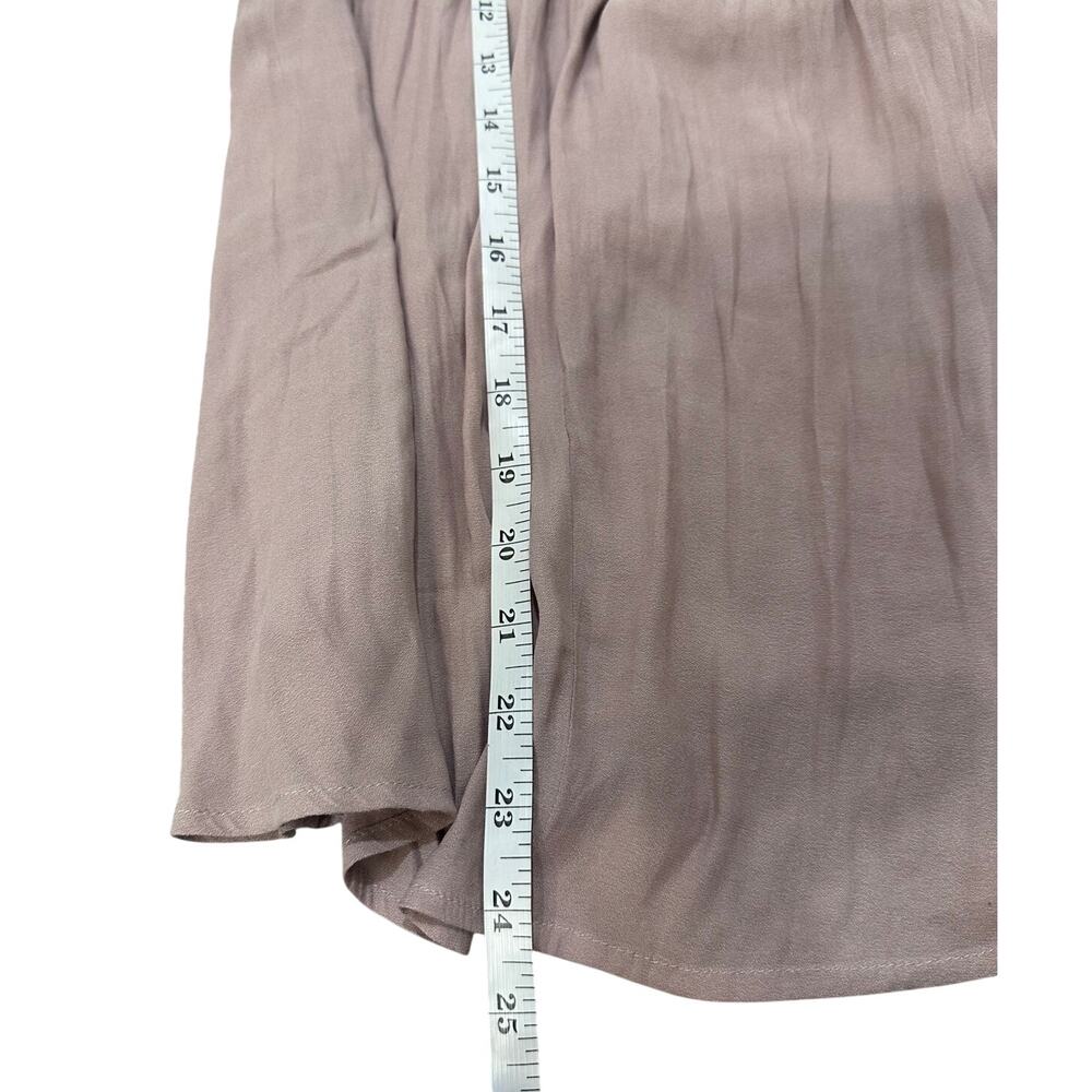Free People Dusty Pink Cropped Embellished Macrame Boho-Chic Blouse Medium - Picture 8 of 9